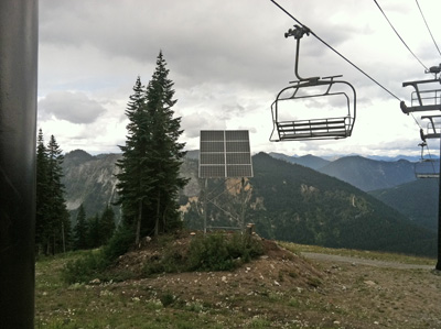 Photo of solar system at Stevens pass Moutain Resort