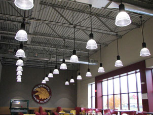Photo of WestSide High cafeteria