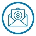 icon with money in envelope