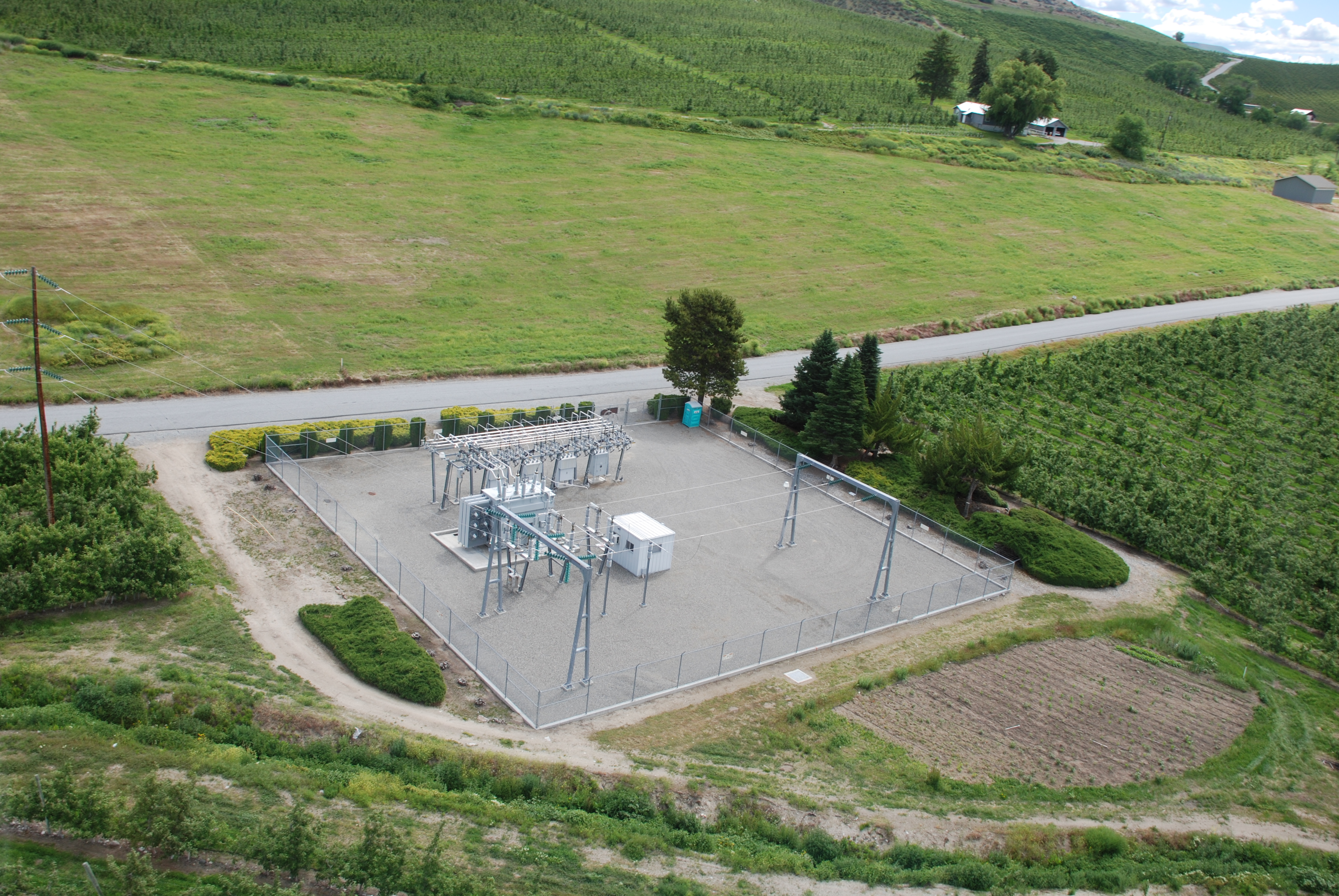 Aerial of Chelan PUD Substation