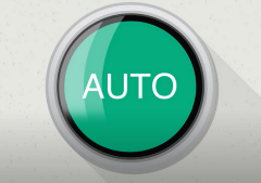 Illustration of a smart thermostat set to 