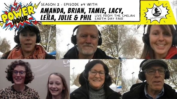 Screen shots of guests on Power Hour S2E4 at Chelan Earth Day Fair