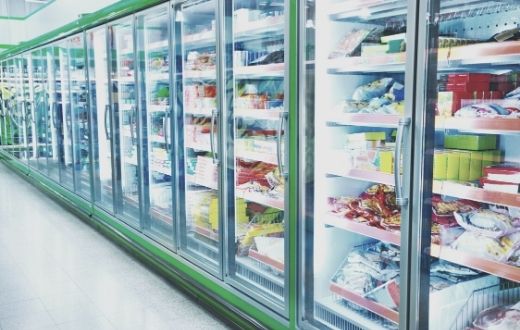 Grocery store freezer isle