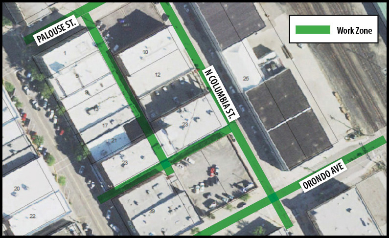 Elec upgrades Columbia St PC Map