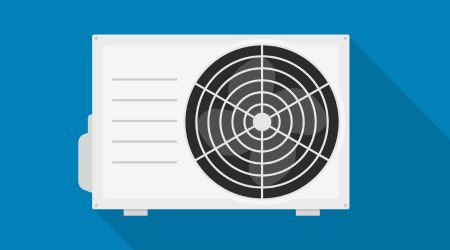 heat pump outdoor unit illustration