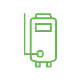 An icon of a heat pump water heater