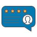 icon of customer reviews