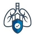 icon of lungs and checkmark