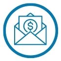 icon with money in envelope