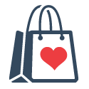 shopping bag with heart