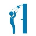 icon of person in shower