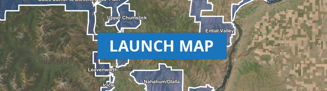 Image of chelan county map tool showing areas that might be affected by a Fire Safety Outage 