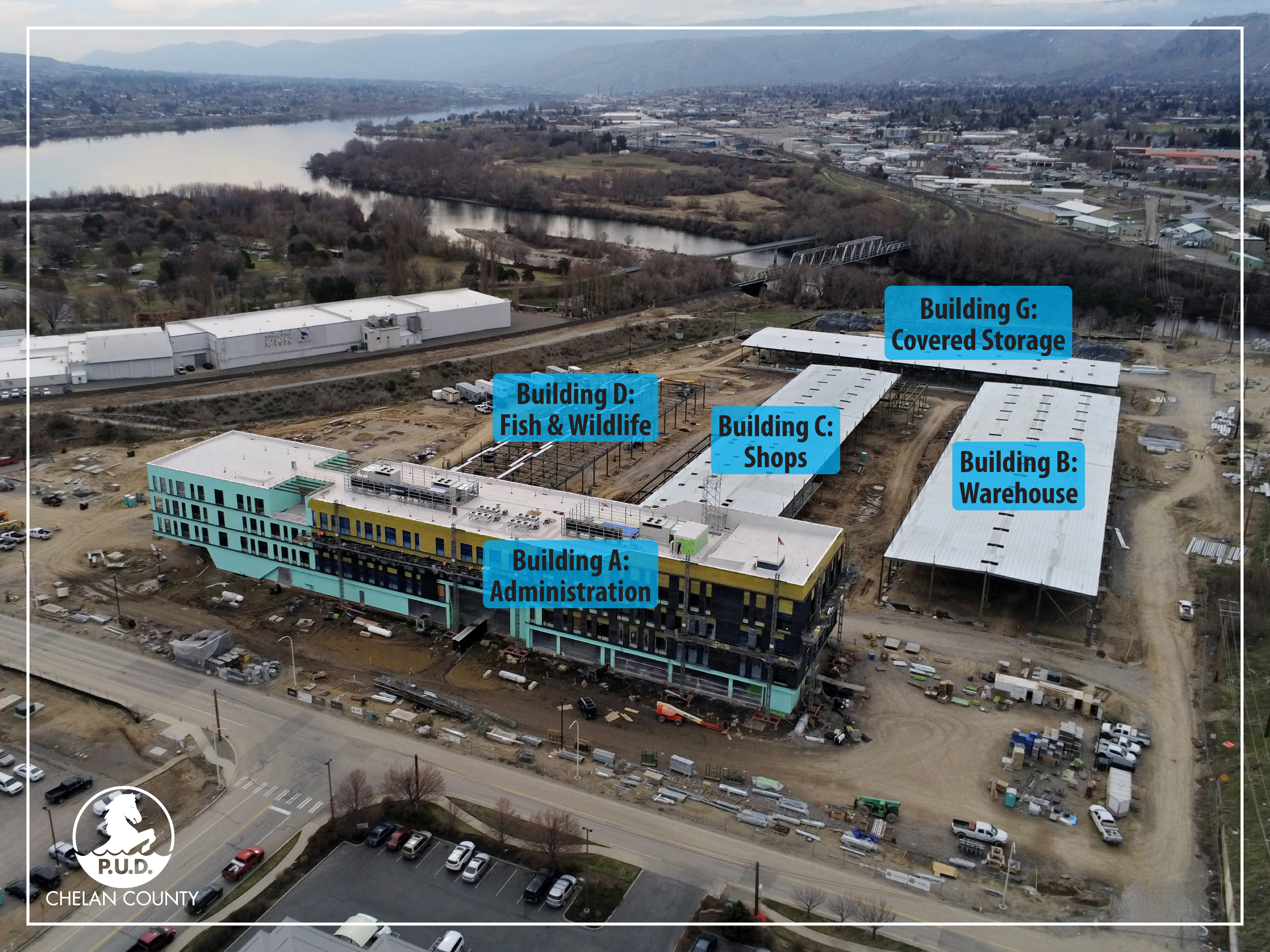 Image of aerial view of Service Center of March 2022