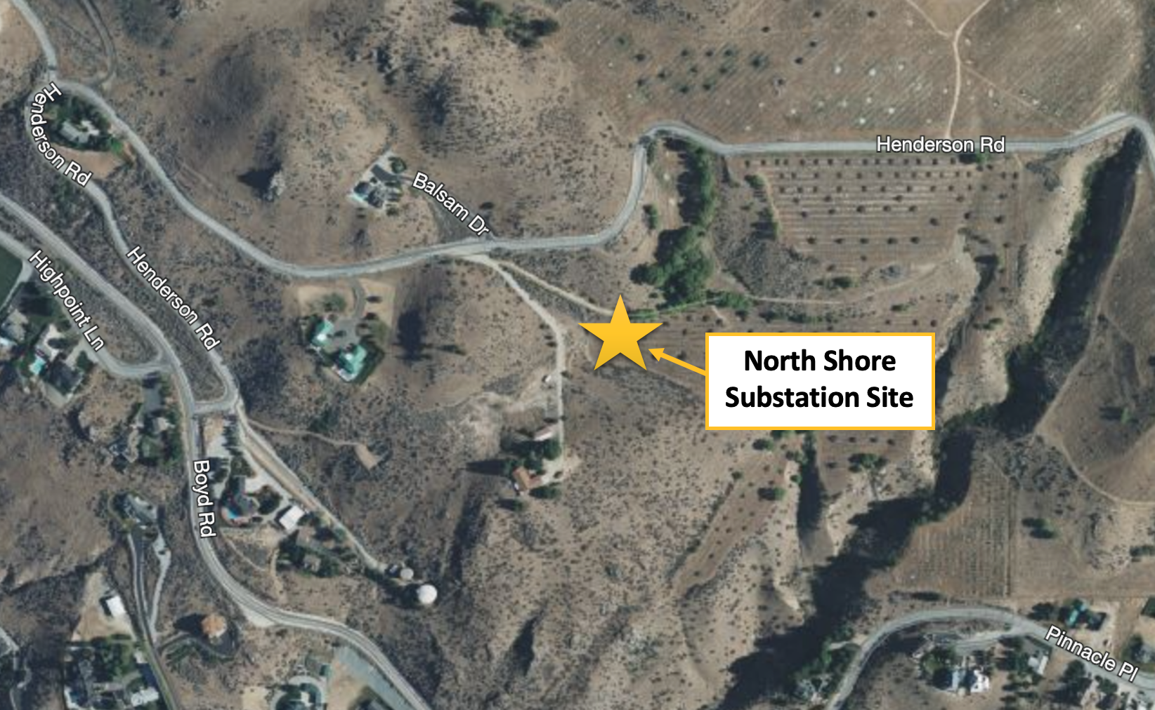 Map of North Shore Substation site
