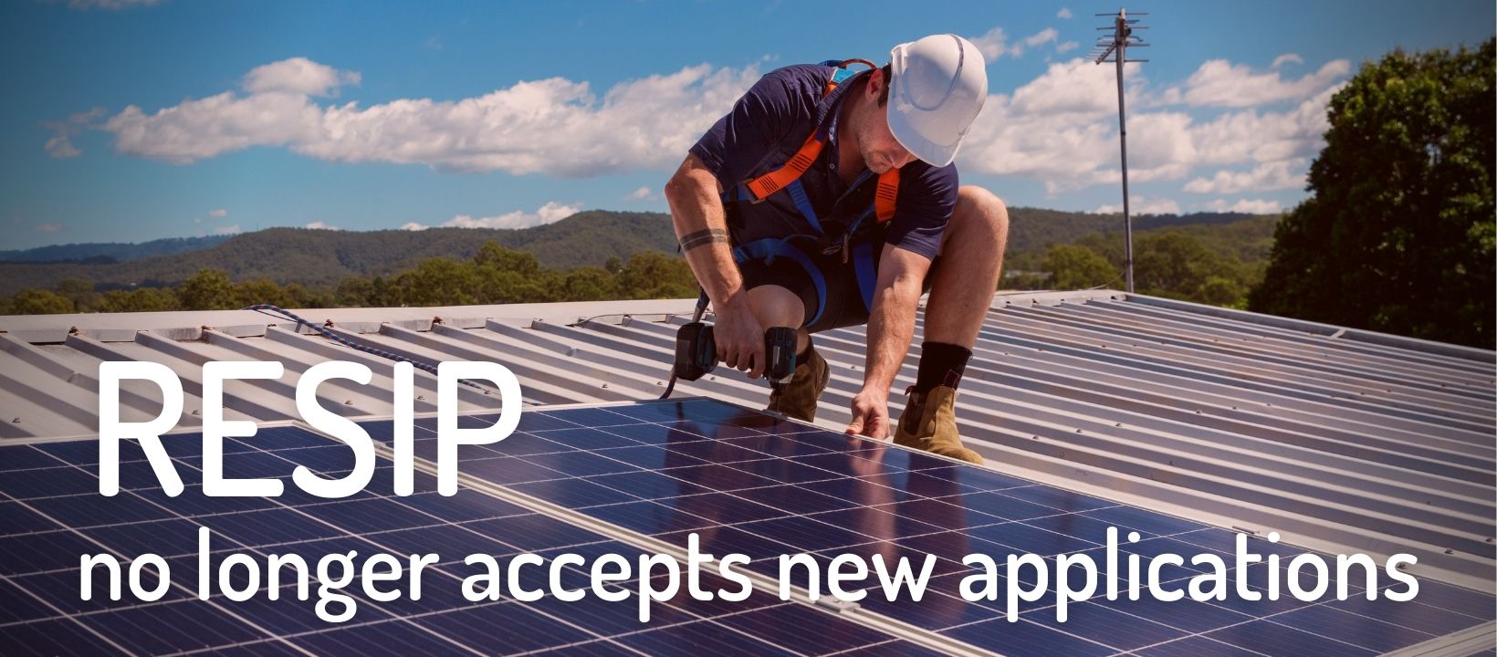 RESIP is no longer accepting new applications
