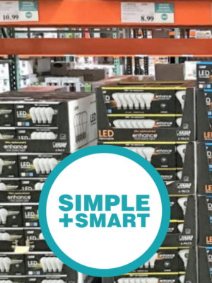 Simple+Smart lighting signs in Costco