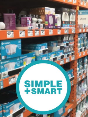 Simple+Smart lighting signs in Home Depot