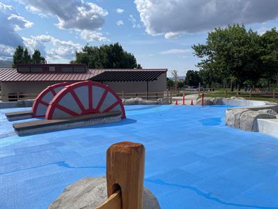 steamboat Alternate view of steamship-themed splash pad